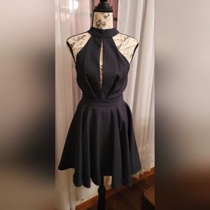 LULU'S | Smile Sweetly Black Skater Dress | Women's  Size S